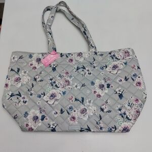 Free Gift! Vera Bradley Park Stripe Performance Twill Grand Tote